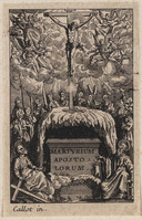 TvB G 4837
<br/>
Titelblad: Martyrium apostelen ("Kleine Apostelserie")
<br/>
<em>Callot, Jacques (1592 - 1635) - kopie naar</em>